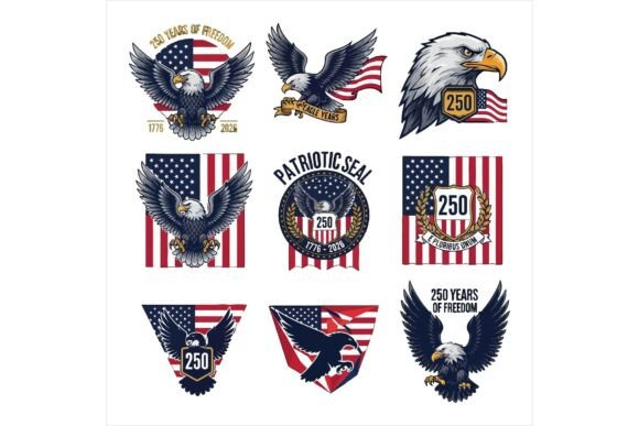 American Eagle Patriotic Symbols Illustrations: A Brand Designer’s Perspective