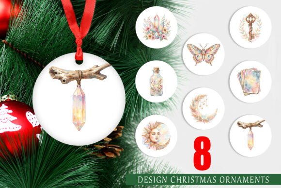 Boho Celestial Watercolor Ornament: A Versatile Illustration for Creative Branding