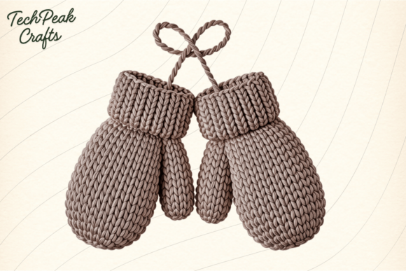 Crochet Mittens PNG: A Versatile Illustration for Creative Content