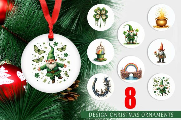 Cyber Shamrock Ornament: A Unique Graphic Design Asset for Creative Marketing