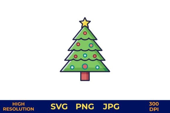 Holiday Tree Vector with Colorful: A Vibrant Illustration for Creative Projects