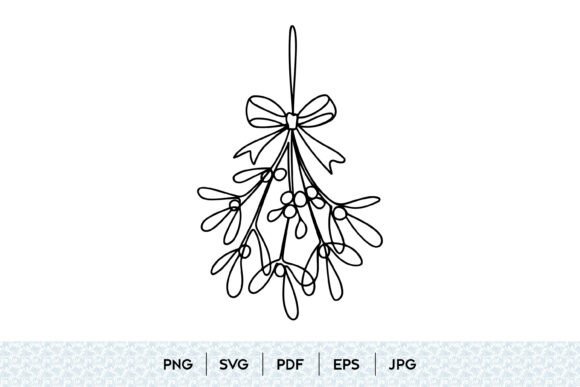 Mistletoe Branch Line Art SVG Review for Real Embroidery Projects
