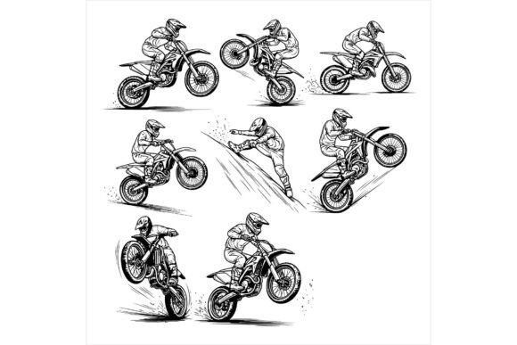 Motorcycle Rider Illustrations for Bold Branding and Packaging