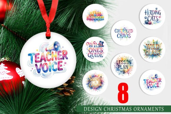 Retro Watercolor Classroom Ornament PNG: A Versatile Illustration for Creative Branding