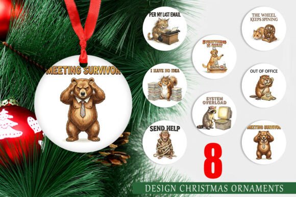 Sarcastic Retro Animal Office Ornament: A Bold Illustration for Brand Expression