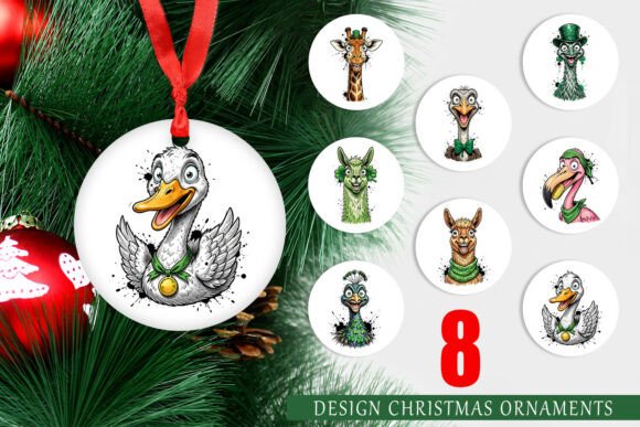 St Patricks Day Animal Party Ornament: A Festive Illustration for Local Branding