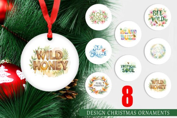 Tropical Bee Watercolor Ornament PNG: A Versatile Illustration for Content Creators