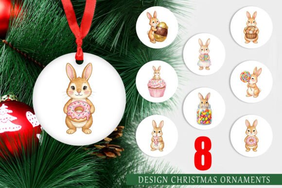 Watercolor Bunny Candy Easter Ornament: A Versatile Illustration for Content Publishing