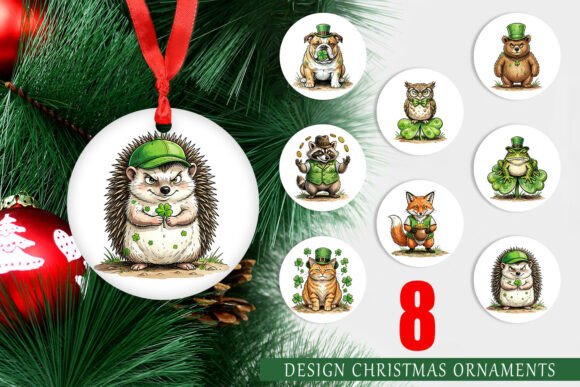 Watercolor St Patricks Animal Ornament: A Versatile Illustration for Creative Branding